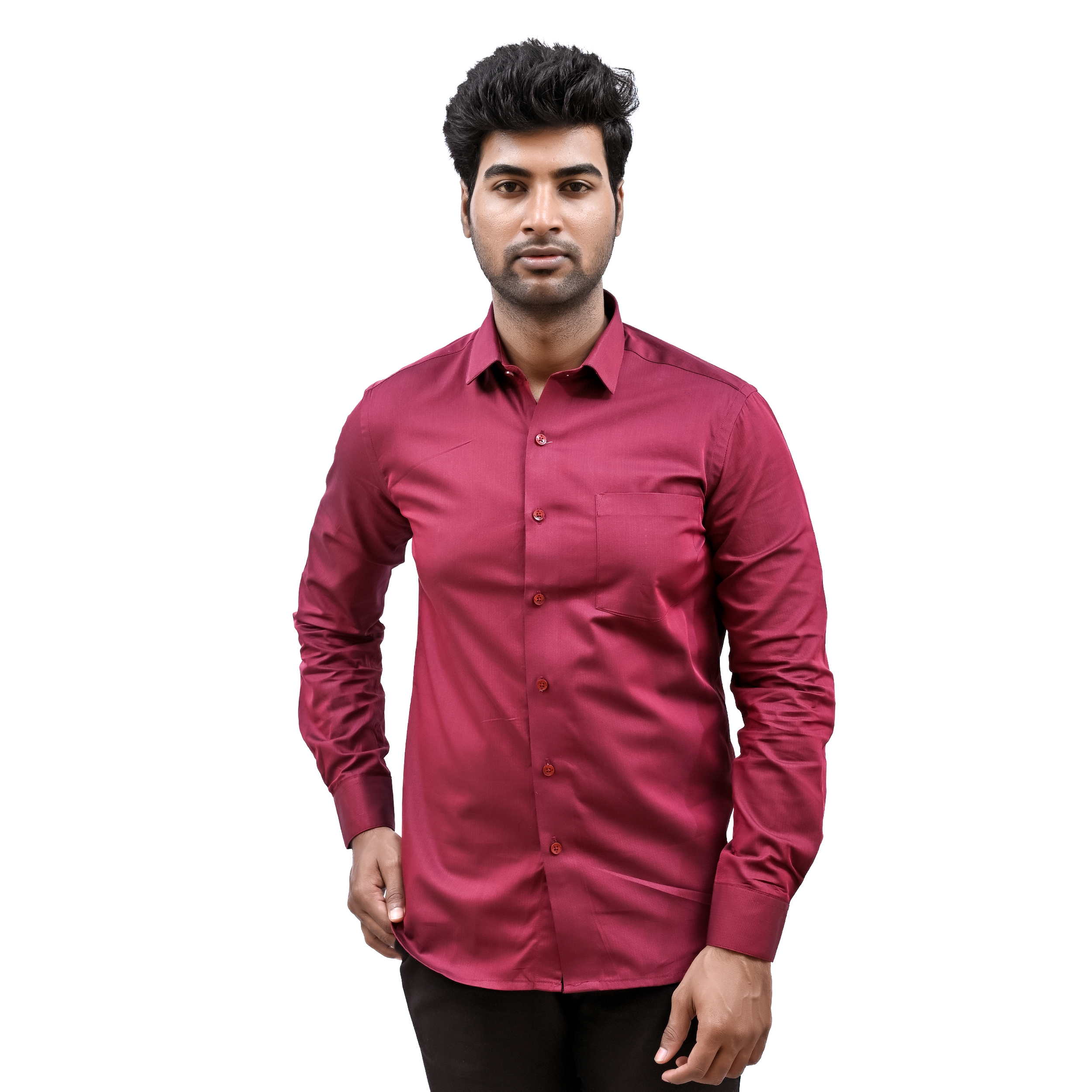 MEN'S PREMIUM MEROON PNV SHIRT